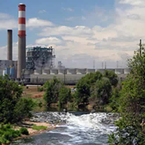Natural Gas Plant near River