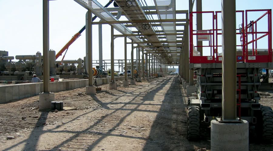 Steel Framing Set on Columns