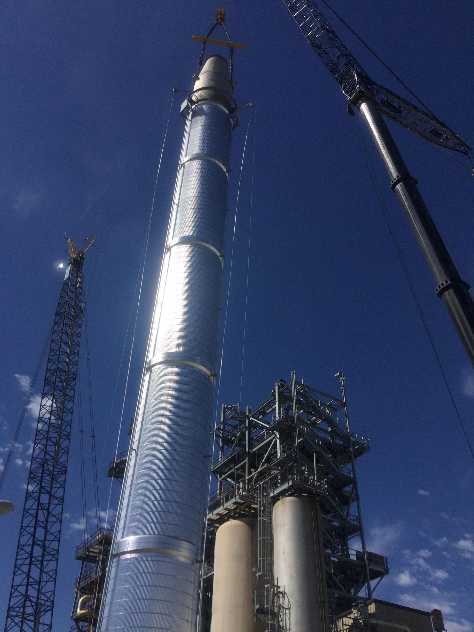 Completing Gas Flue Tower