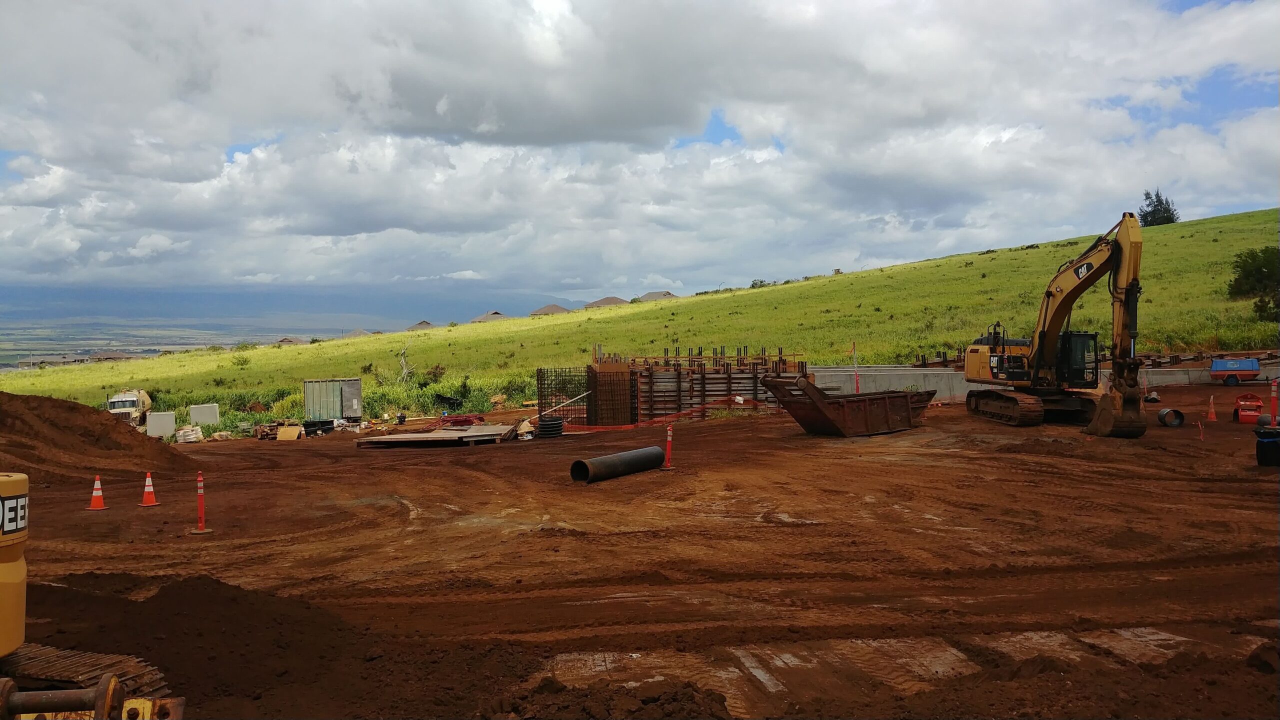 Backhoe on Water Treatment Site