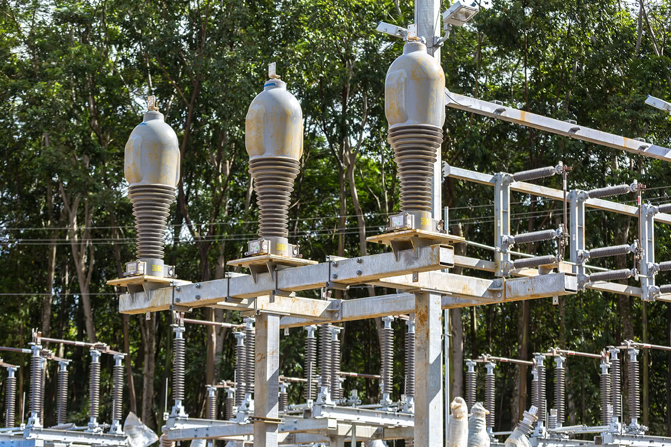 Electrical Lines Outside Biomass Plant