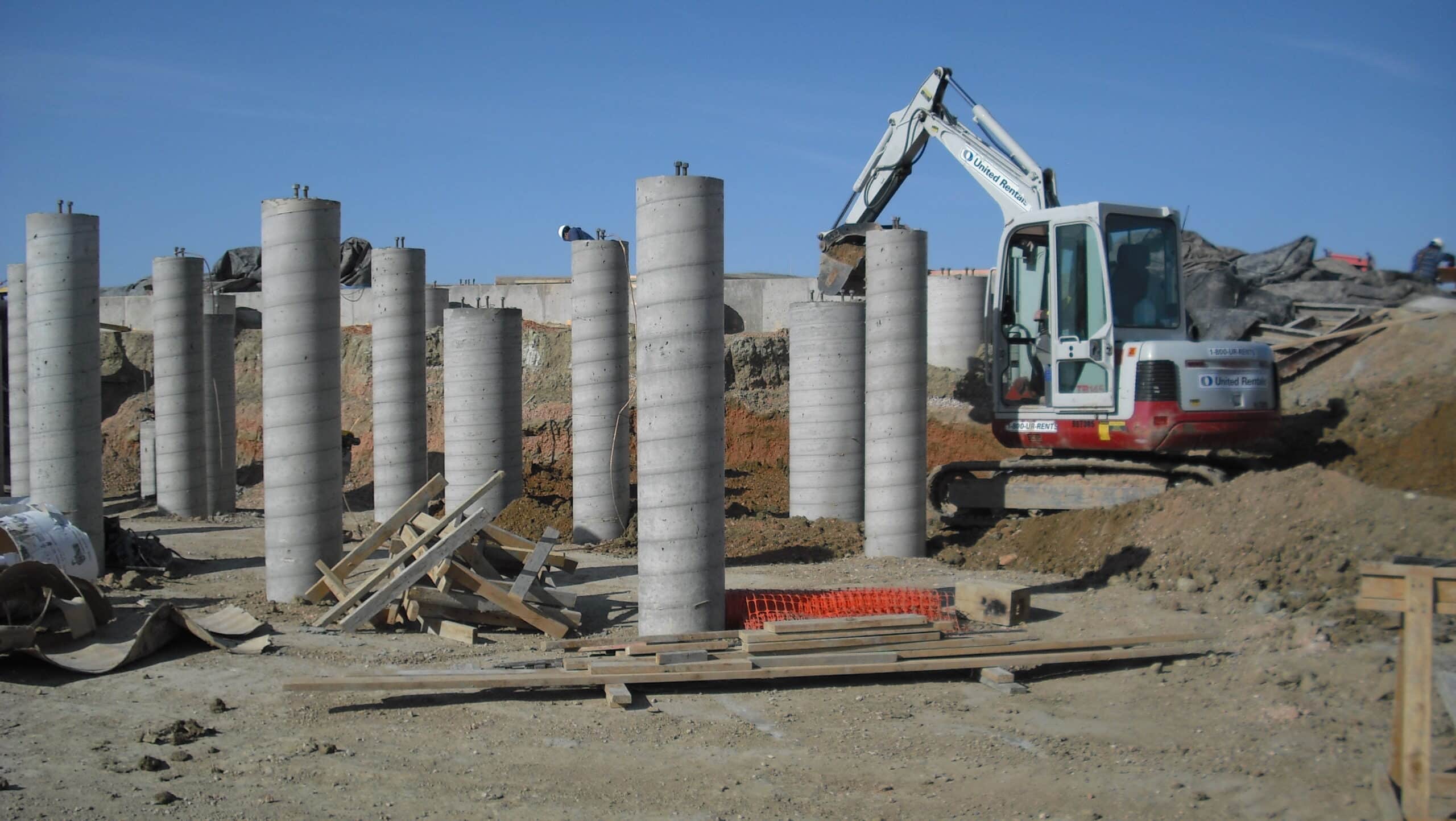 Cement Foundation Support Columns