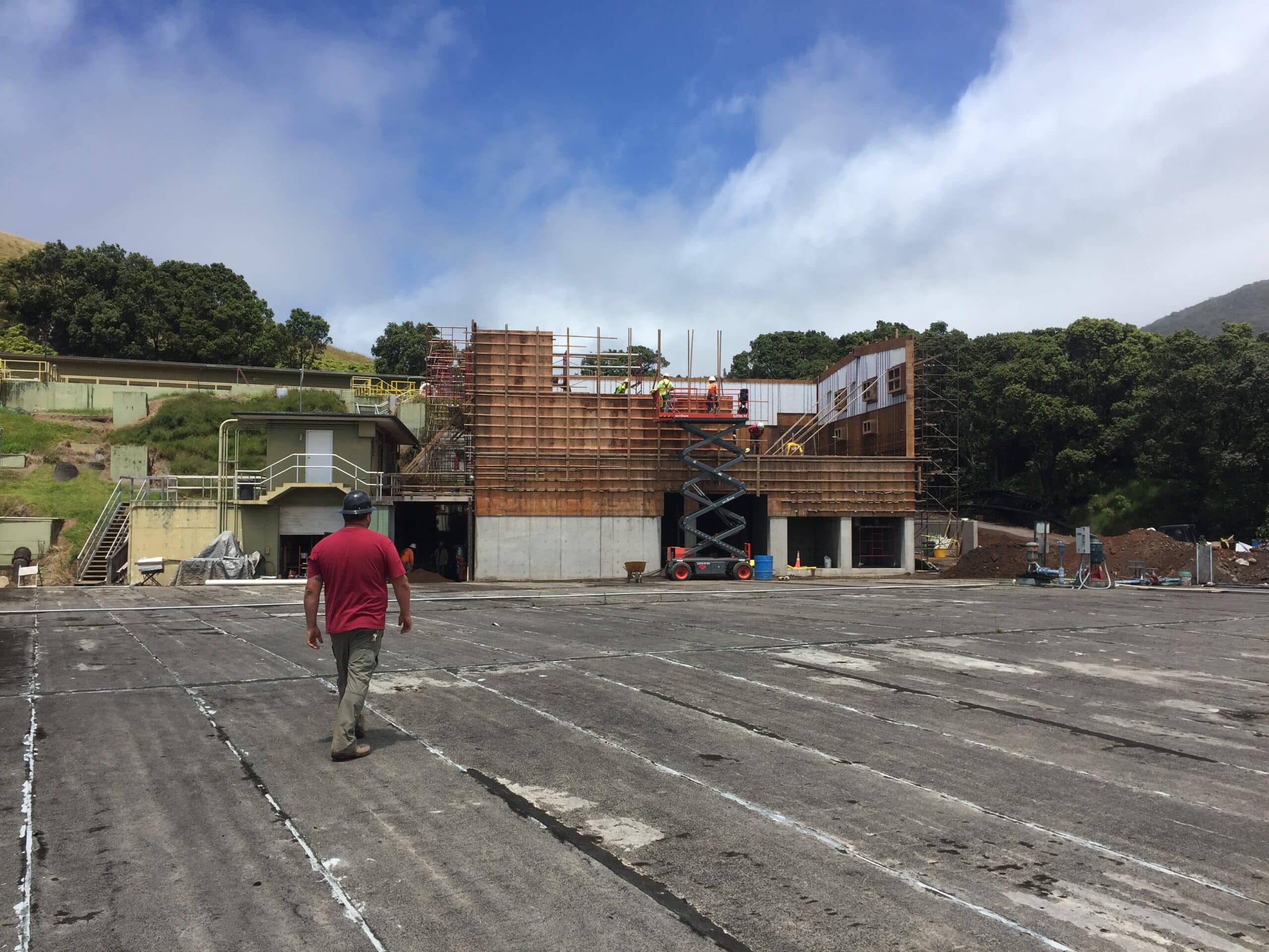 Worker Entering Site