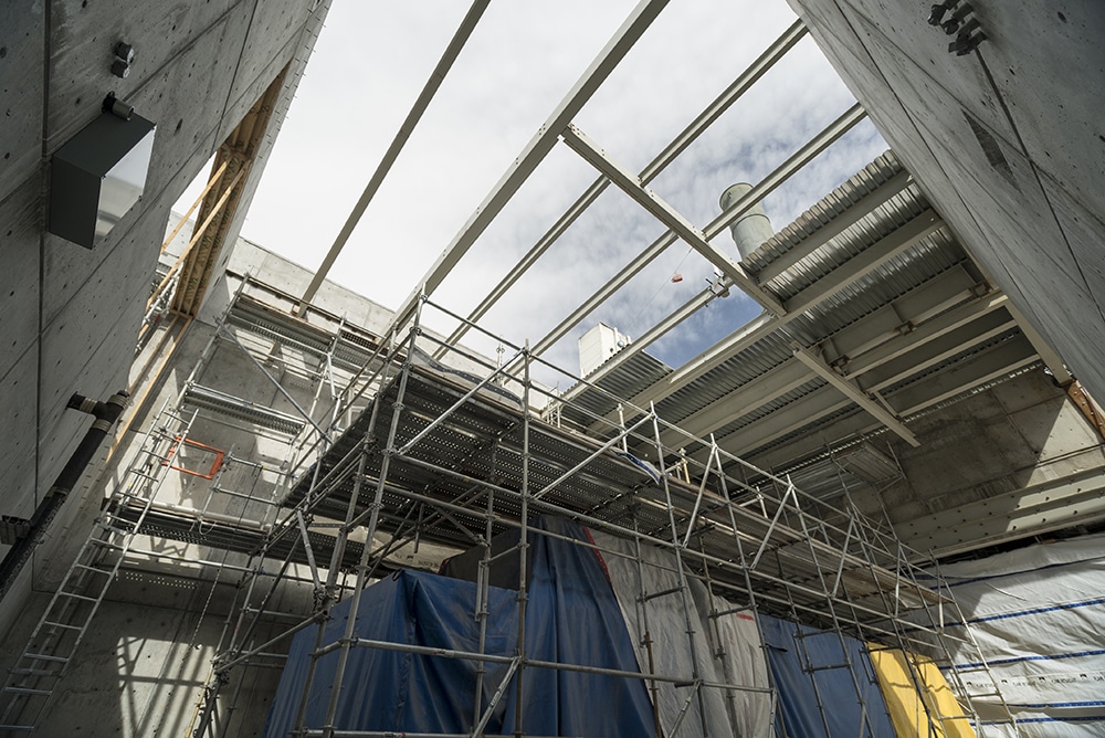 Scaffolding Inside CoGen Building