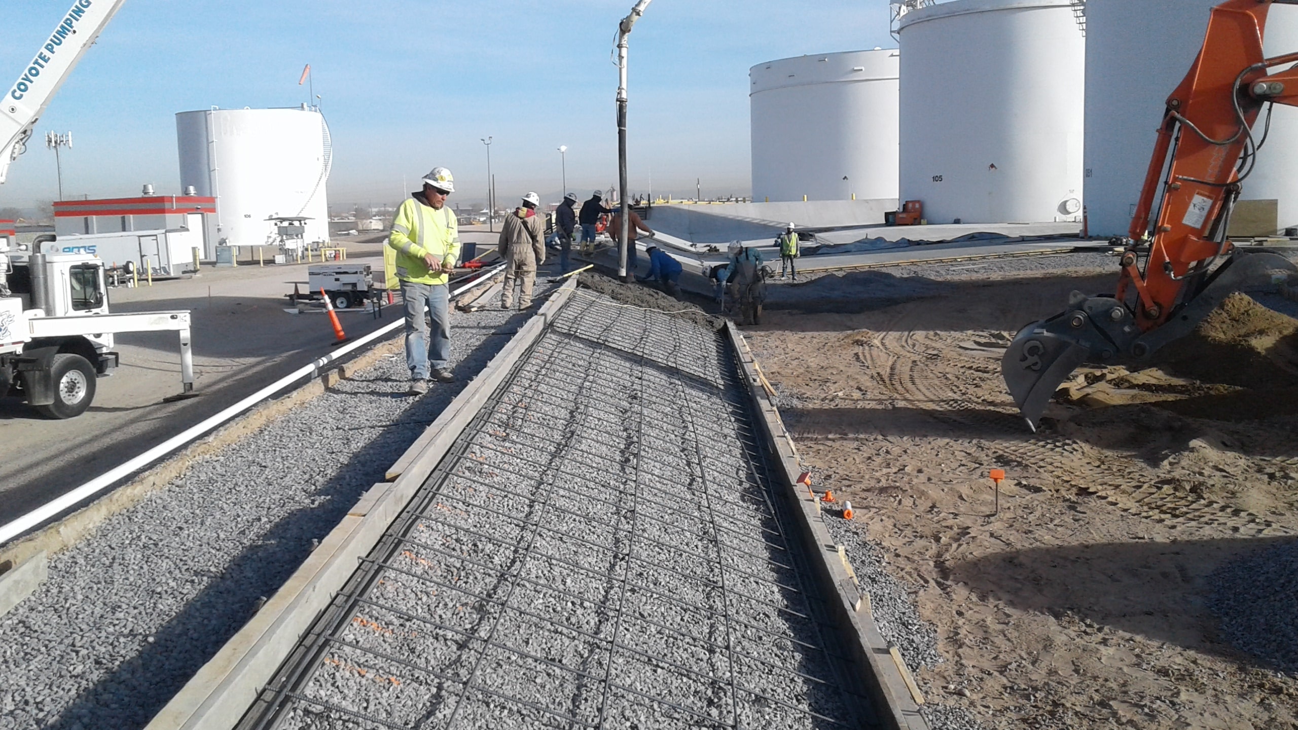 Rebar Supports Prepped for Cement